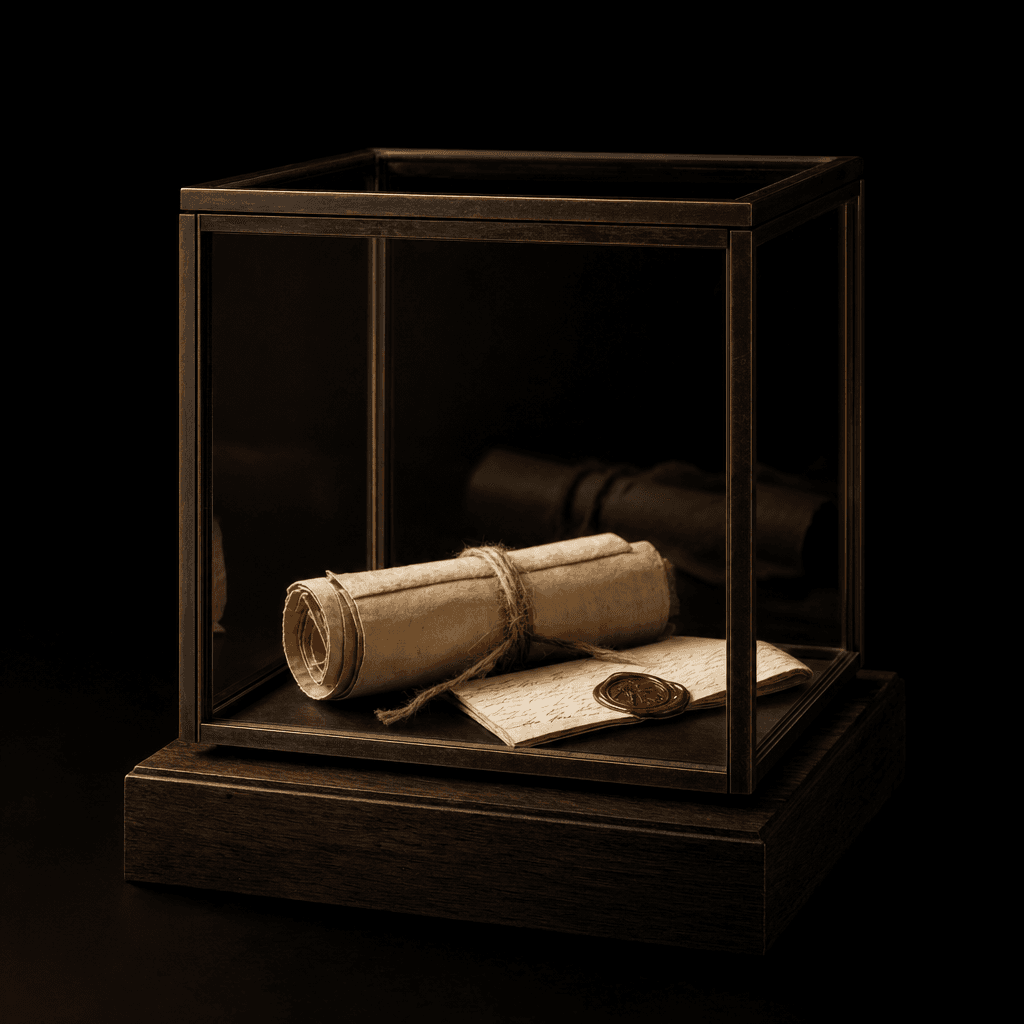 The Manuscript — Maps, scrolls, and folded letters from the road.